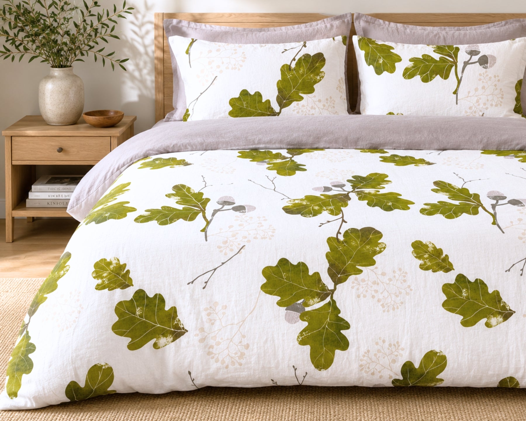 European Linen Duvet Cover Set | Agern Print