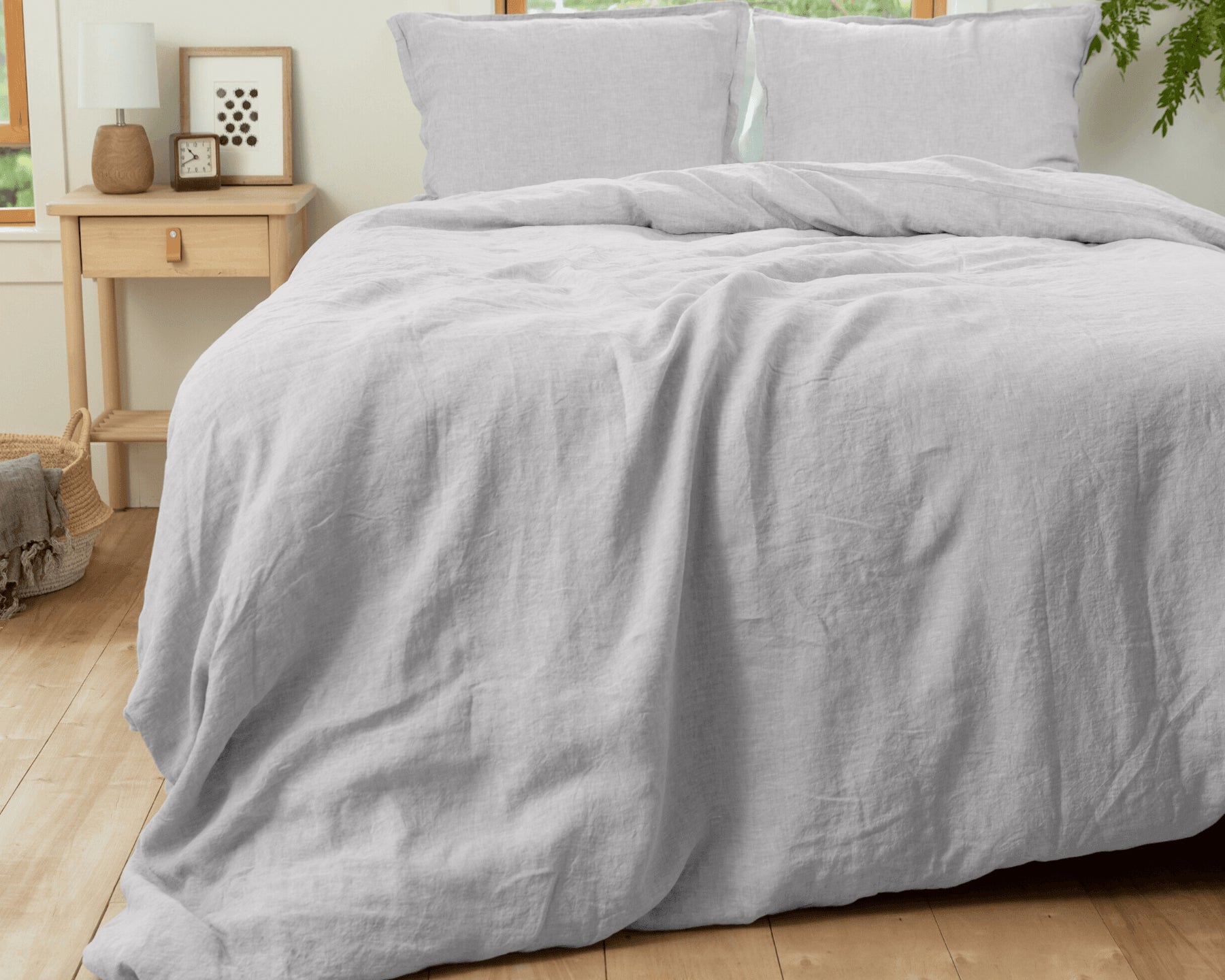 Organic European Linen Duvet Cover Set | Solid Colors