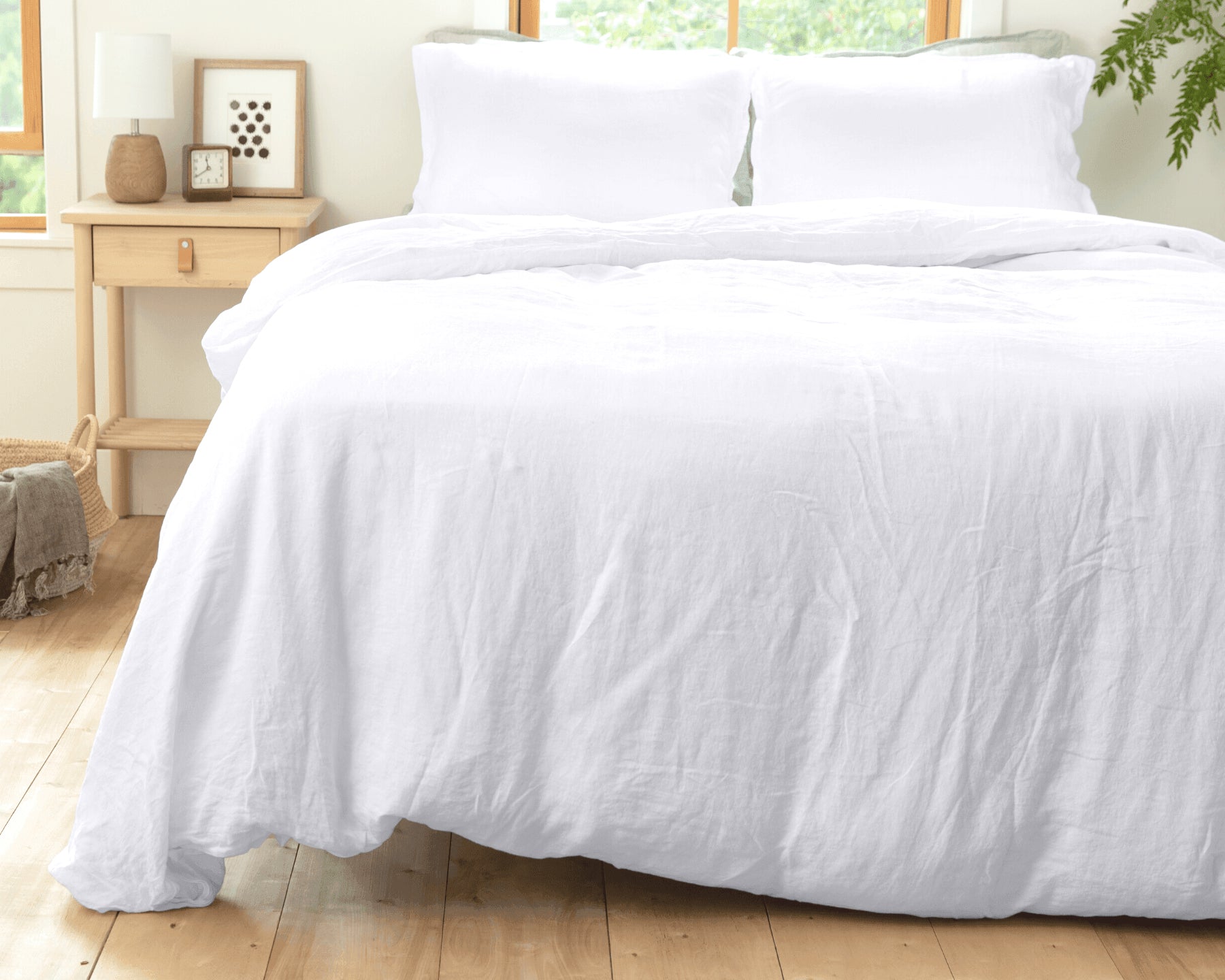 Organic European Linen Duvet Cover Set | Solid Colors