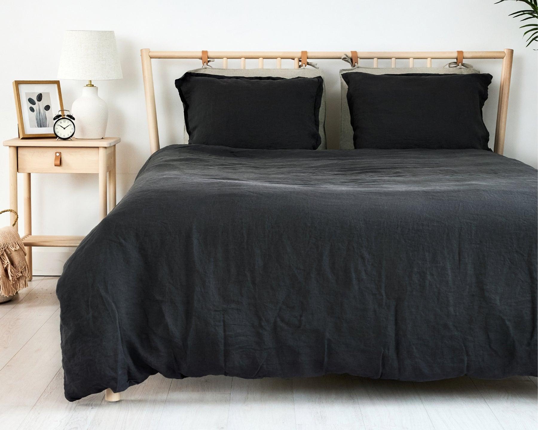 Organic European Linen Duvet Cover Set | Solid Colors