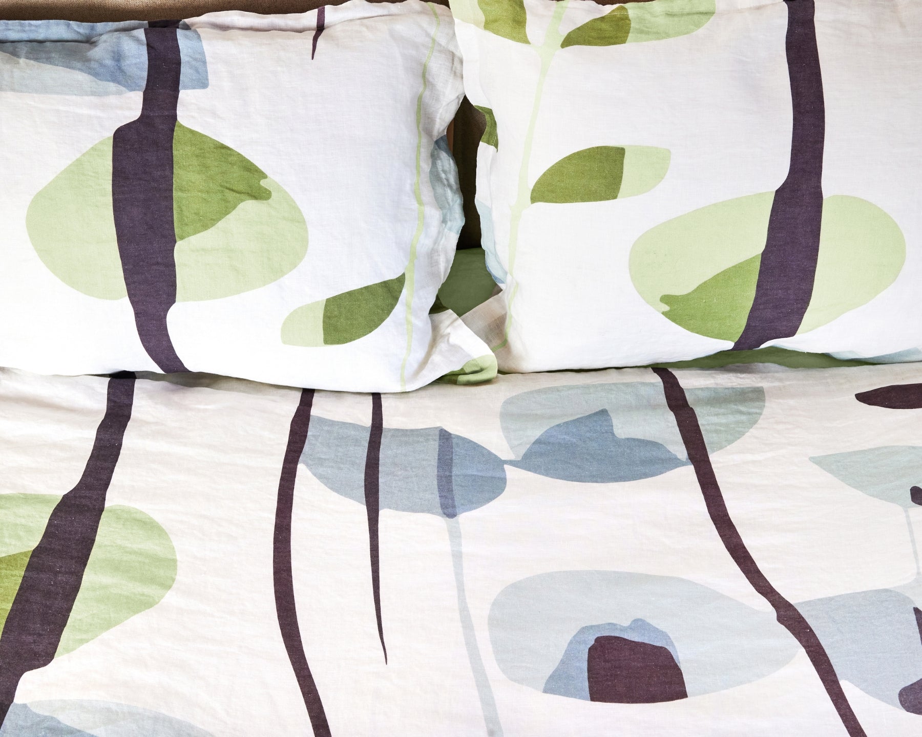 European Linen Duvet Cover Set | Skov Print
