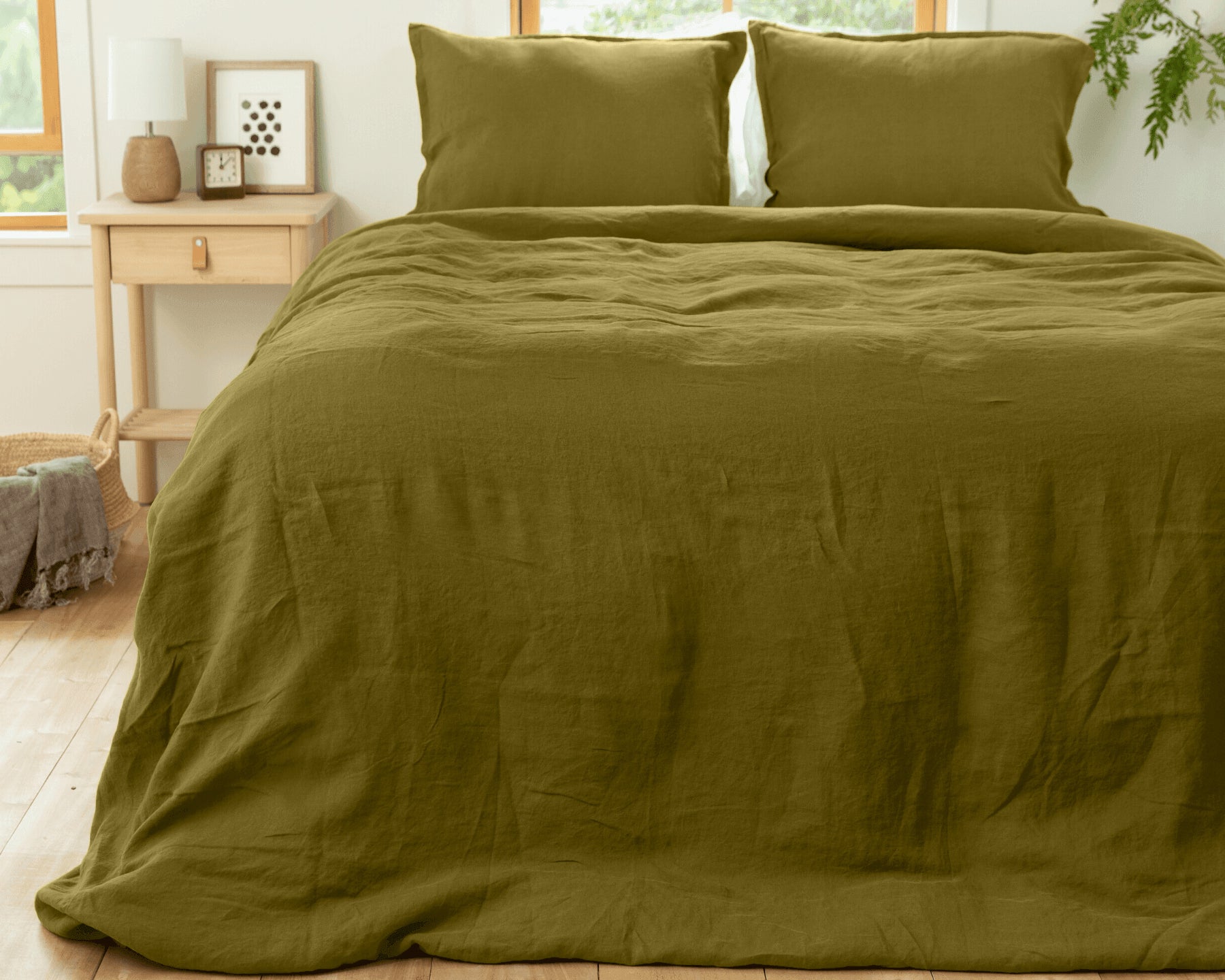 Organic European Linen Duvet Cover Set | Solid Colors