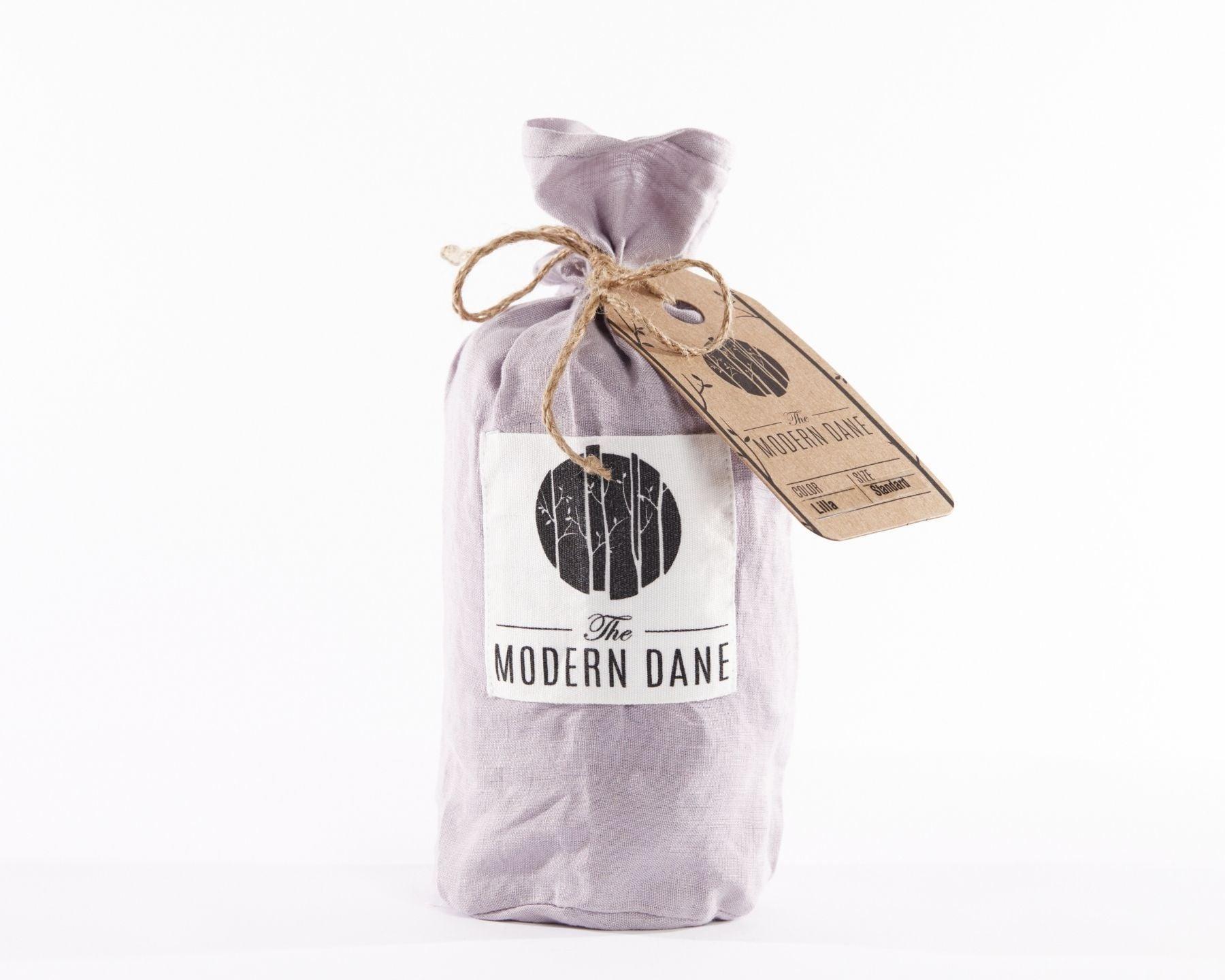 Purple organic European linen pillowcases - Lilla (Kørvel)