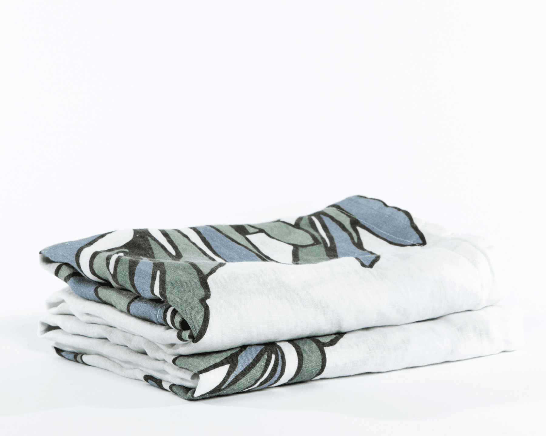 White organic European linen pillowcases with modern Scandinavian design - Standard/King