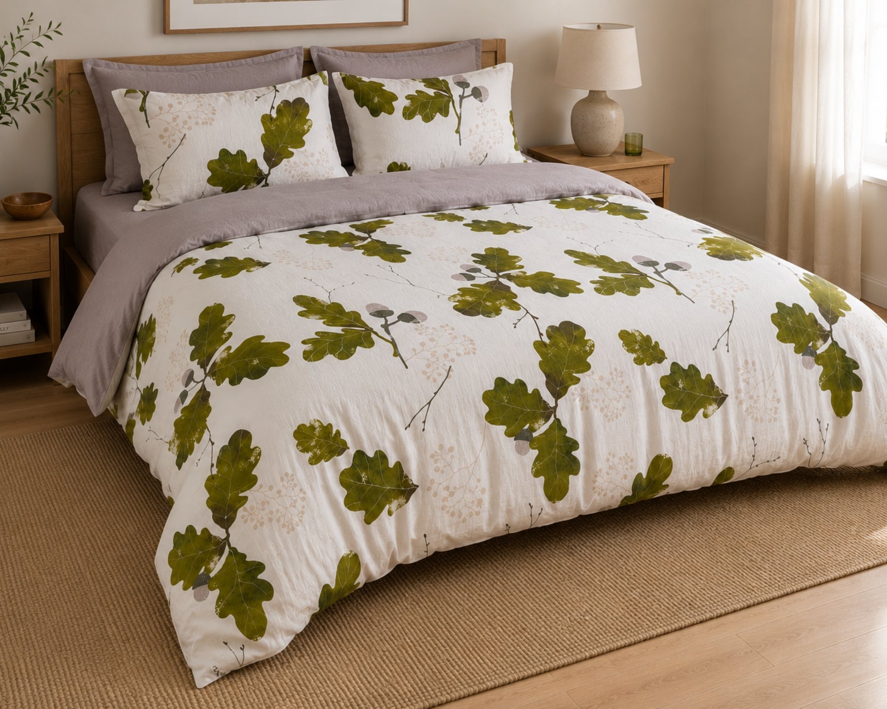 European Linen Duvet Cover Set | Agern Print