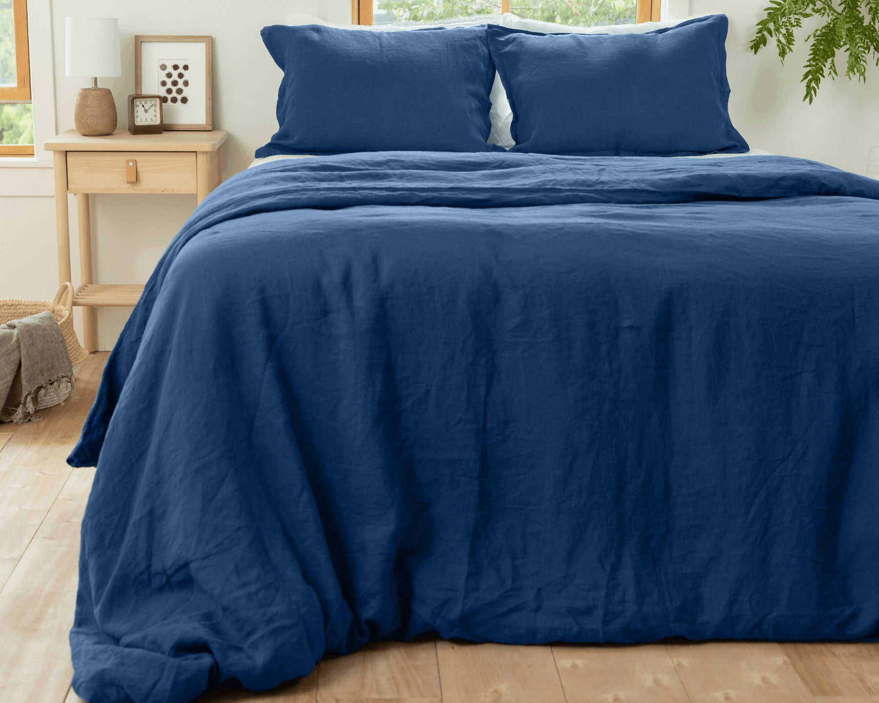 Organic European Linen Duvet Cover Sets | Solid Colors