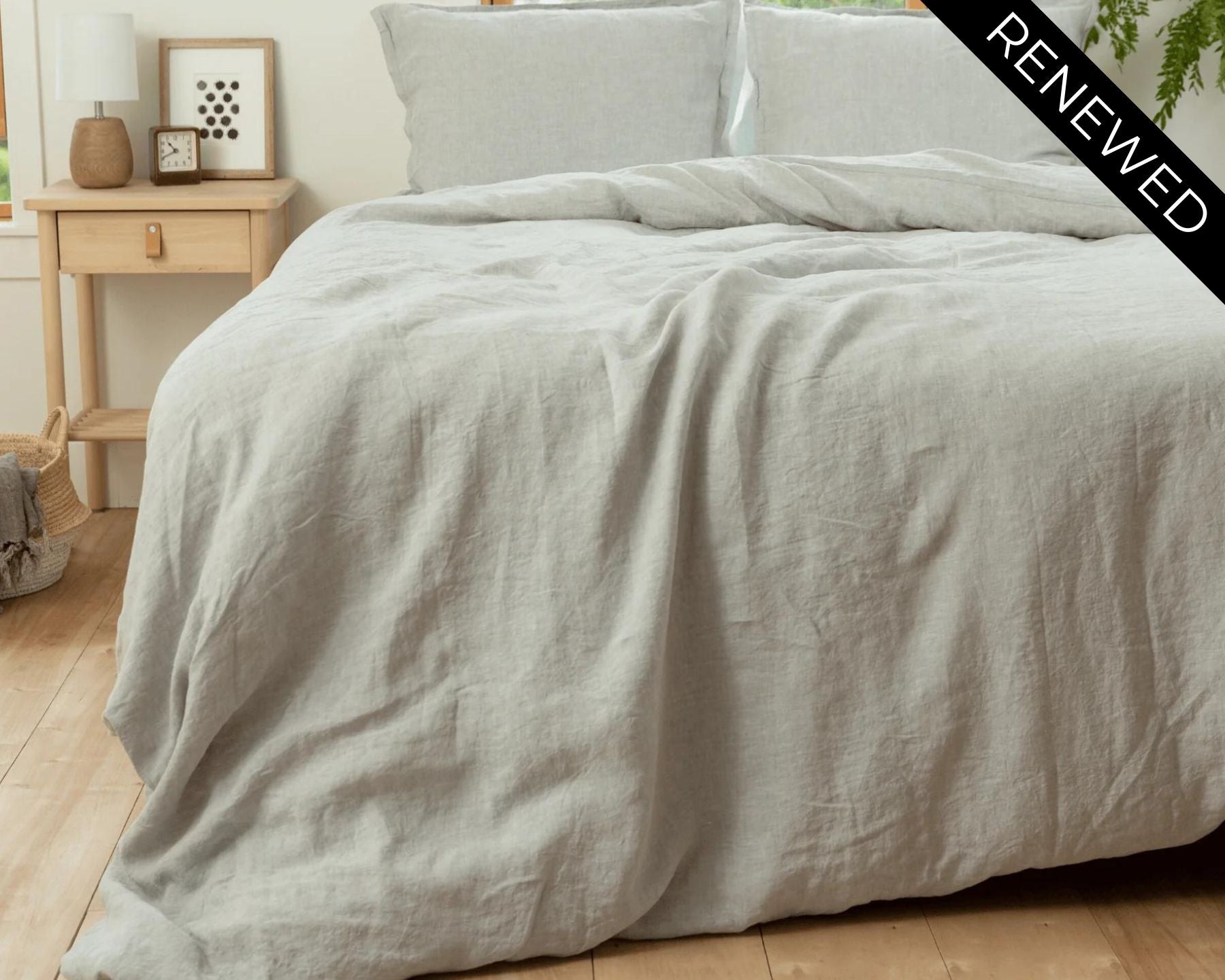 Organic European Linen Duvet Cover Sets | Solid Colors | Renewed