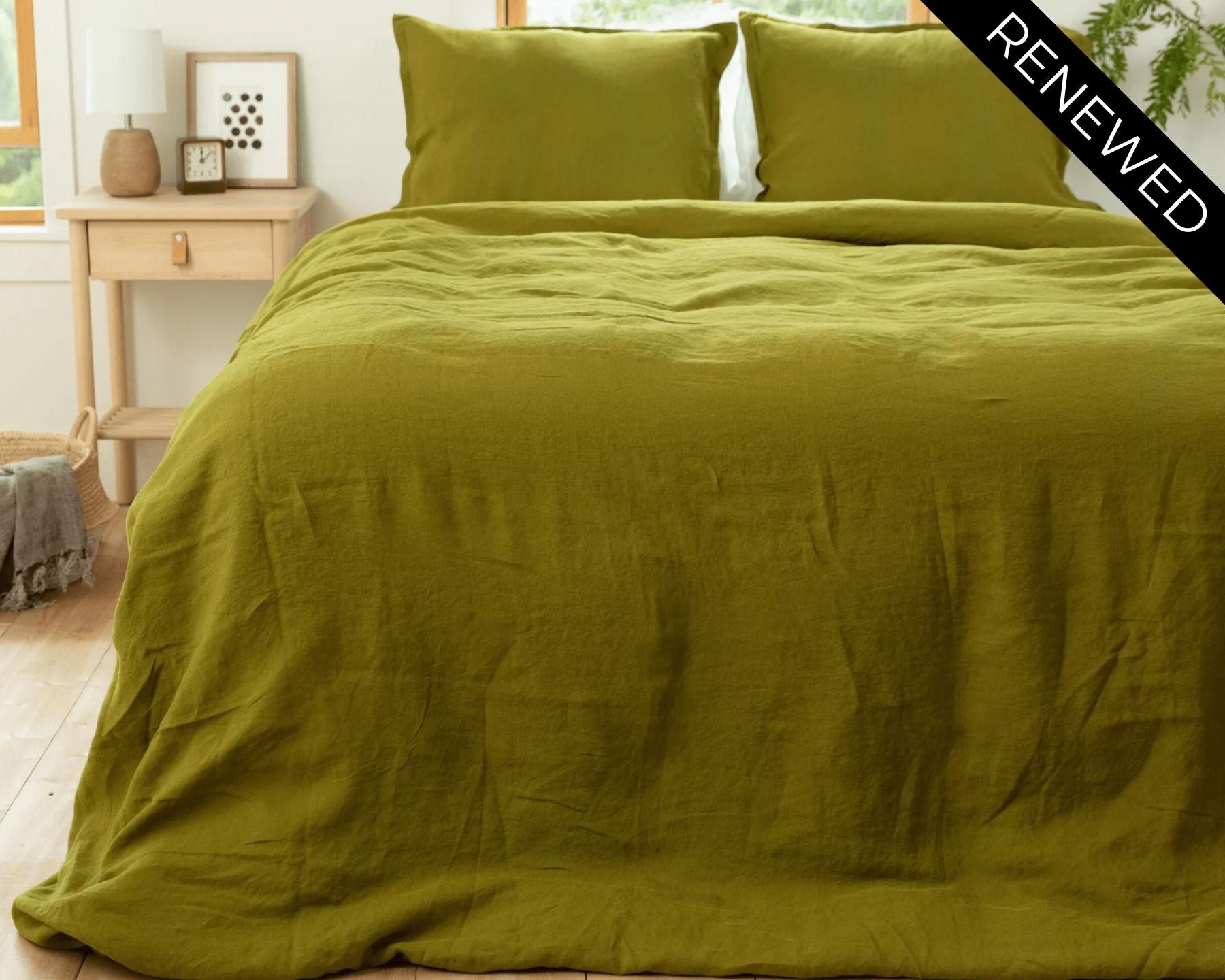 Organic European Linen Duvet Cover Sets | Solid Colors | Renewed