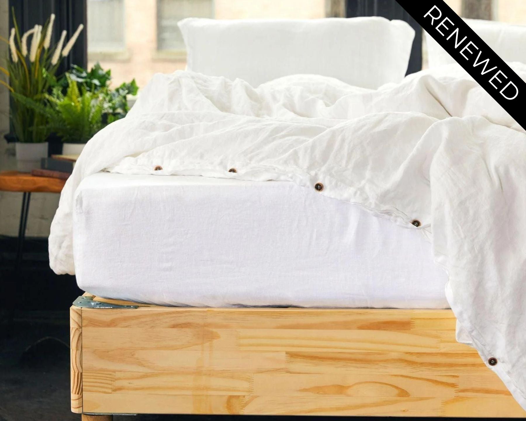 Organic European Linen Fitted Sheet | Renewed