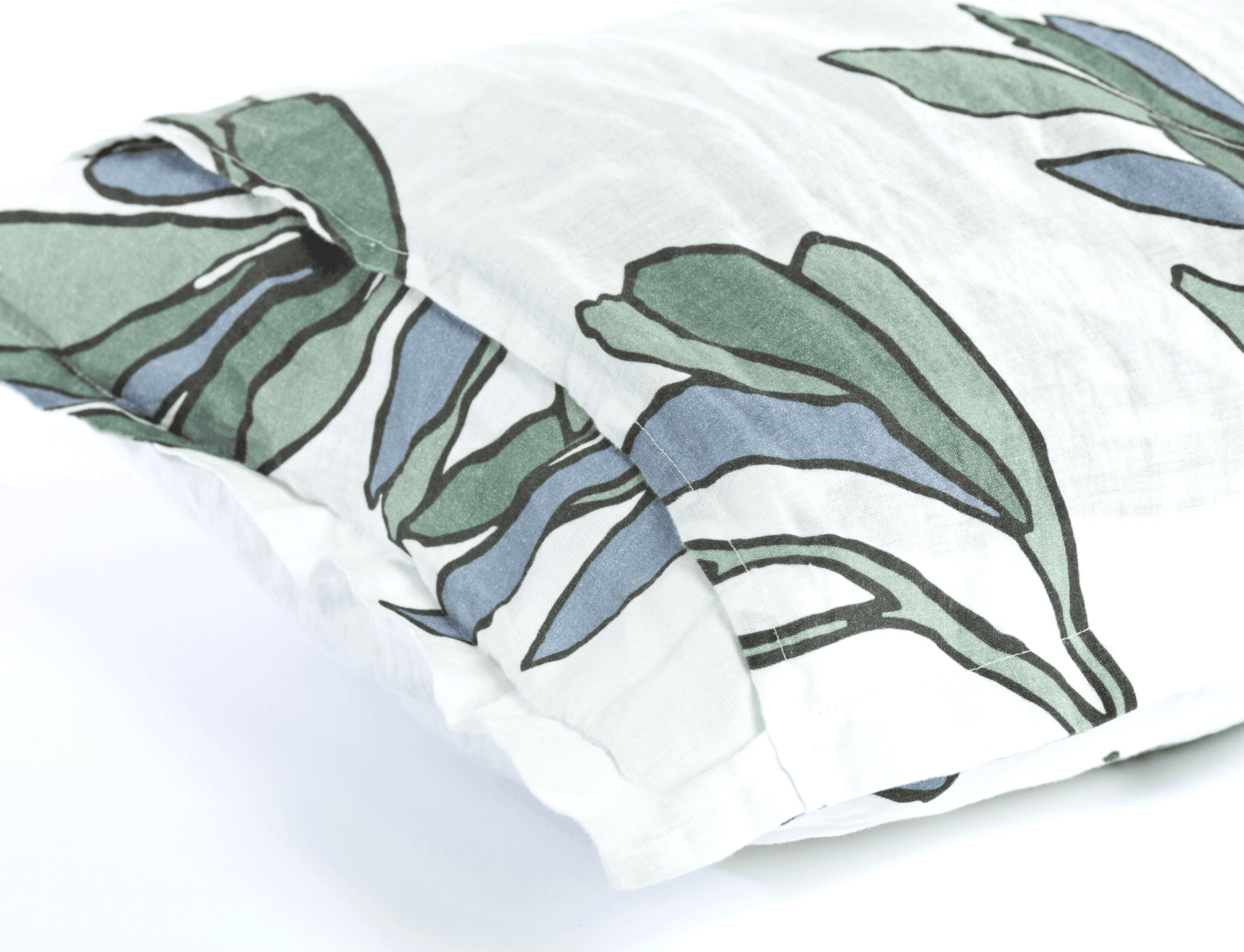 Organic European linen duvet cover set with modern Scandinavian floral design - Twin / Standard, Full/Queen / Standard, King/Cal-King / Standard, King/Cal-King / King