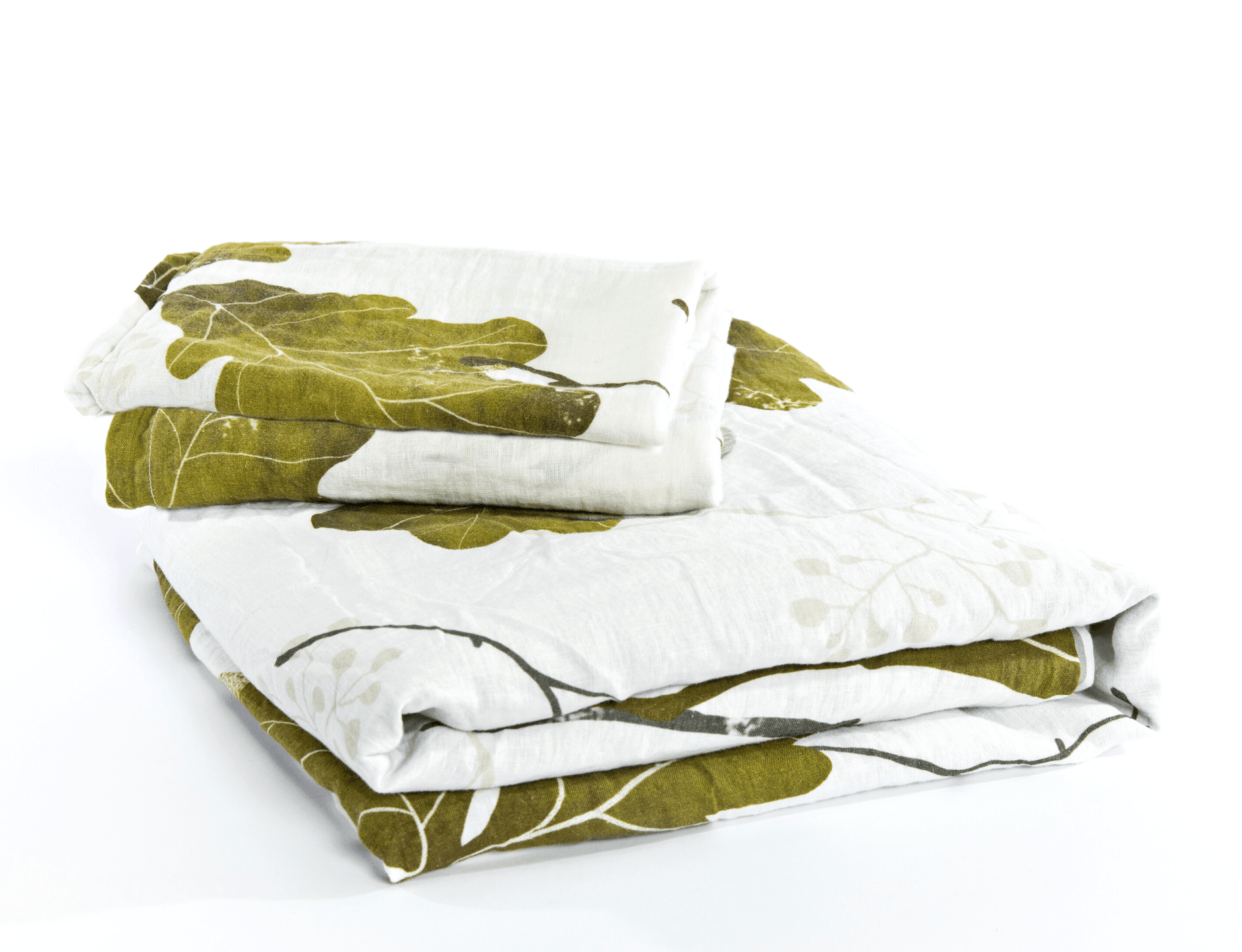 Organic european linen duvet cover set with Scandinavian acorn and oak leaves design - Twin / Standard, Full/Queen / Standard, King/Cal-King / Standard, King/Cal-King / King